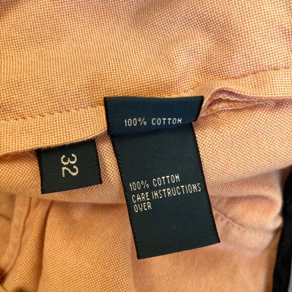 Polo Ralph Lauren Sz32 Cotton Chino Shorts Pale Pink Preppy Flat Front Old Money - Picture 10 of 16